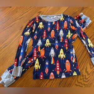 Little Sleepies 2 piece pajama set - Navy Space Explorer